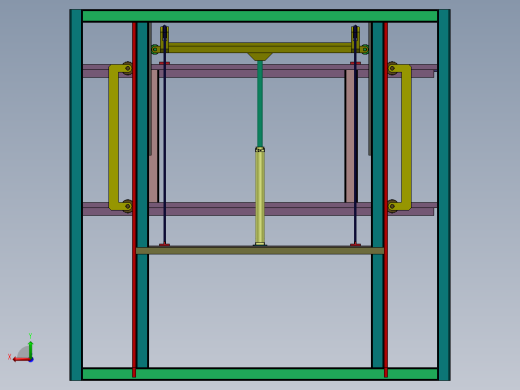 立体车库升降车库(2车位)三维SW模型后视缩略图