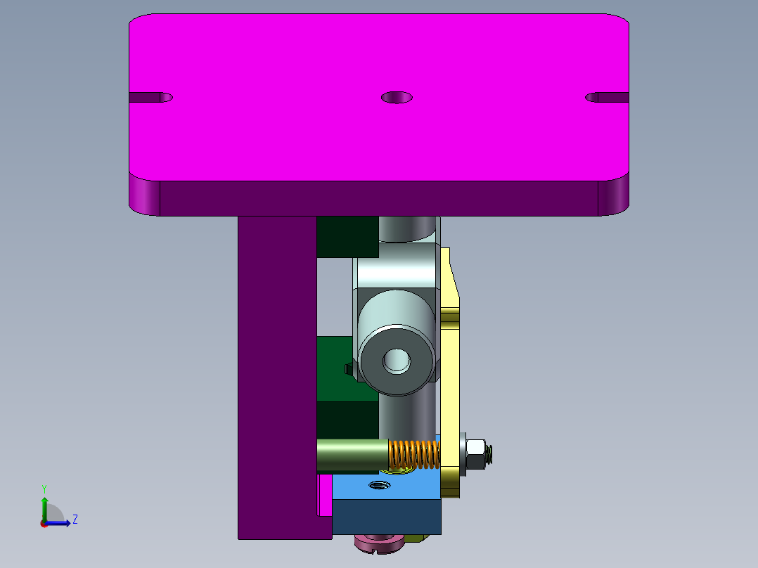 十字轴零件钻φ8孔夹具设计资料含三维+二维+工序卡+说明书左视图