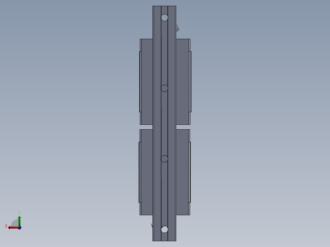 导轨、丝杆后视图
