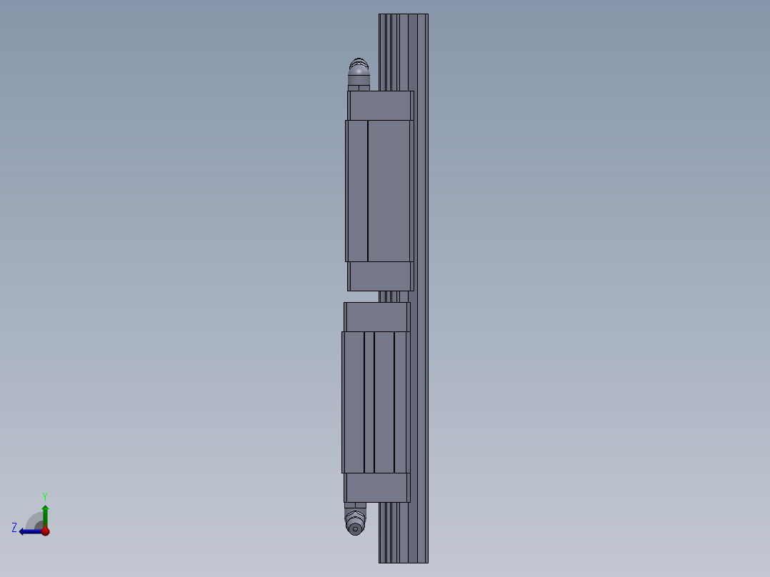导轨、丝杆右视图
