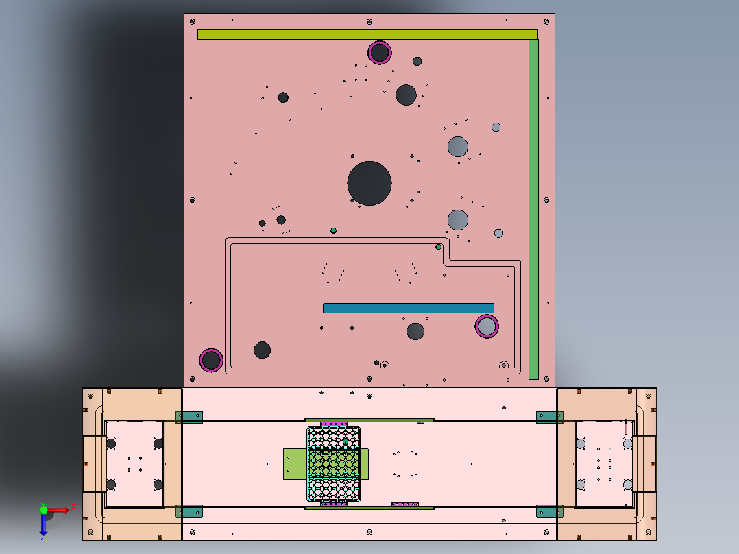 梅花螺钉检测设备俯视图