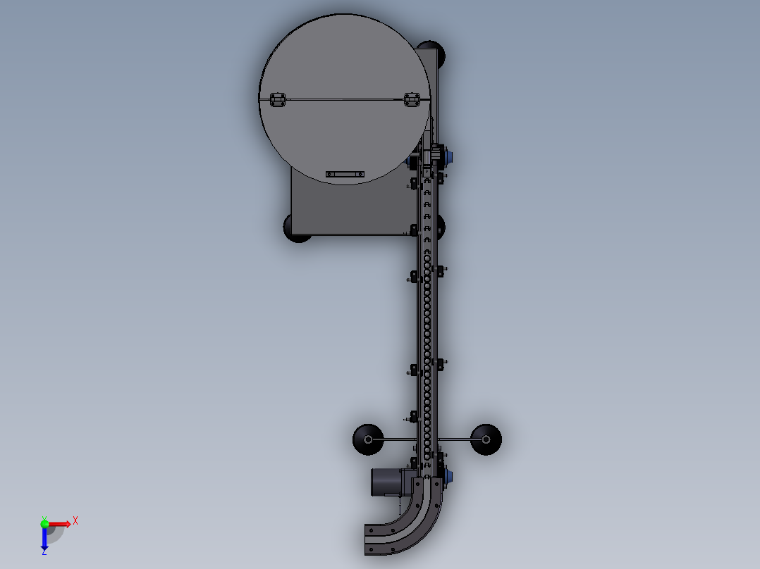 塑料瓶上料机sw14俯视图