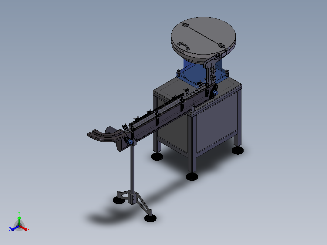 塑料瓶上料机sw14正等轴测图