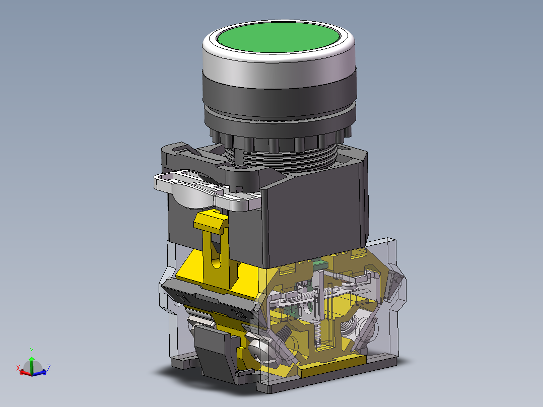 常用带红绿灯自复位自锁按钮开关sw19可编辑