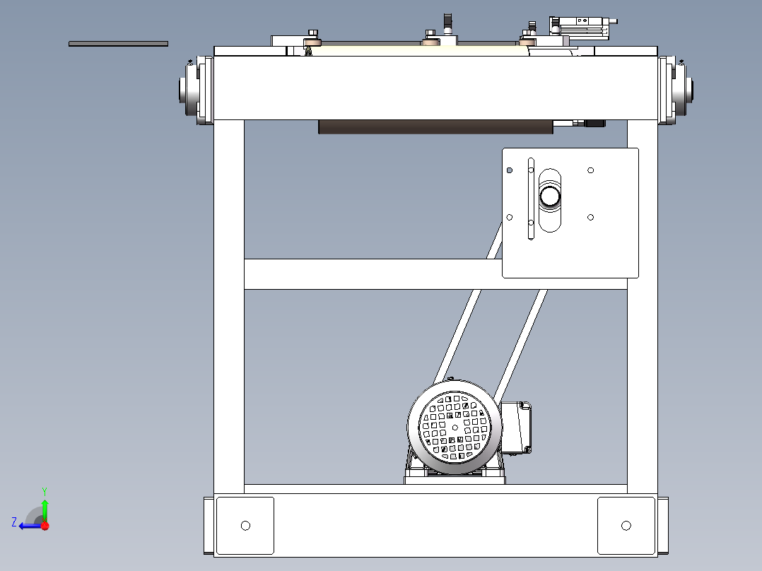 易华贴布机（sw17可编辑+工程图+bom）右视图