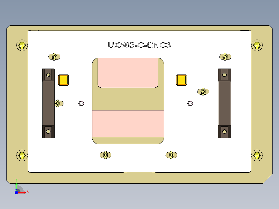 UX563-C-笔记本CNC工装夹具三维模型CNC3-190321前视图