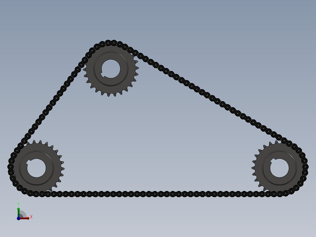 三角链条前视图