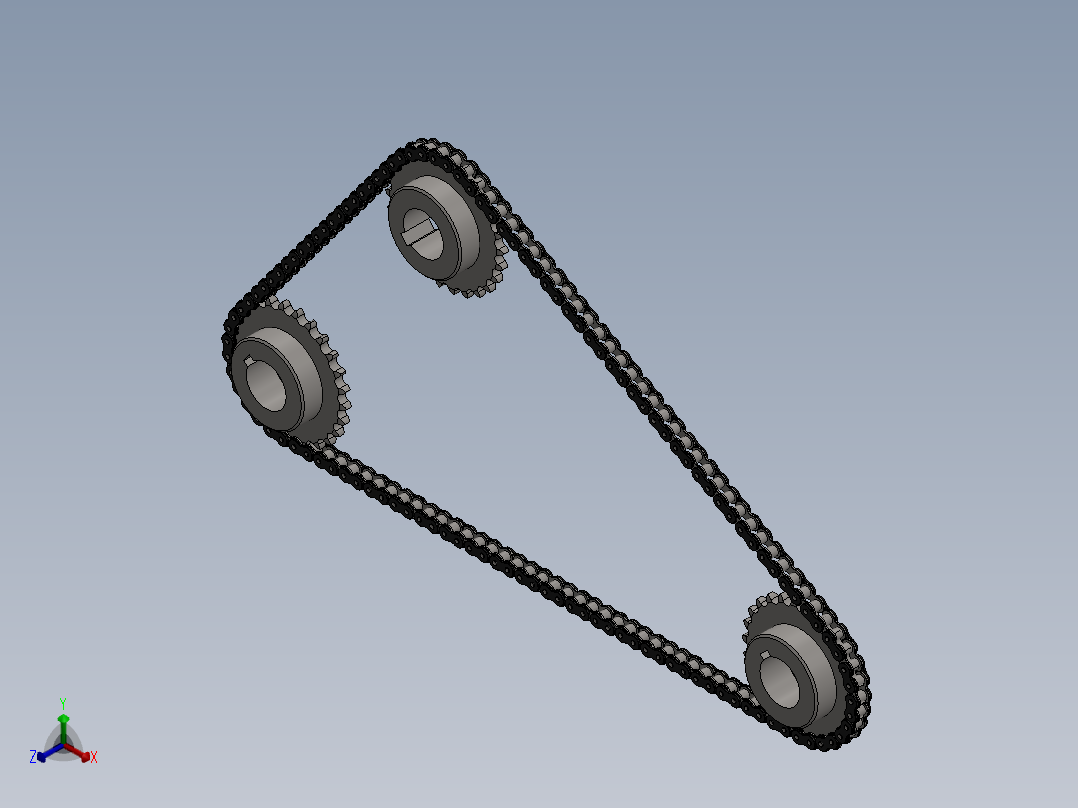 三角链条正等轴测图
