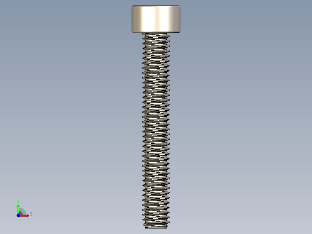 Screw_DIN_912_M2.5x18F_A2.STEP公制内六角螺钉前视图