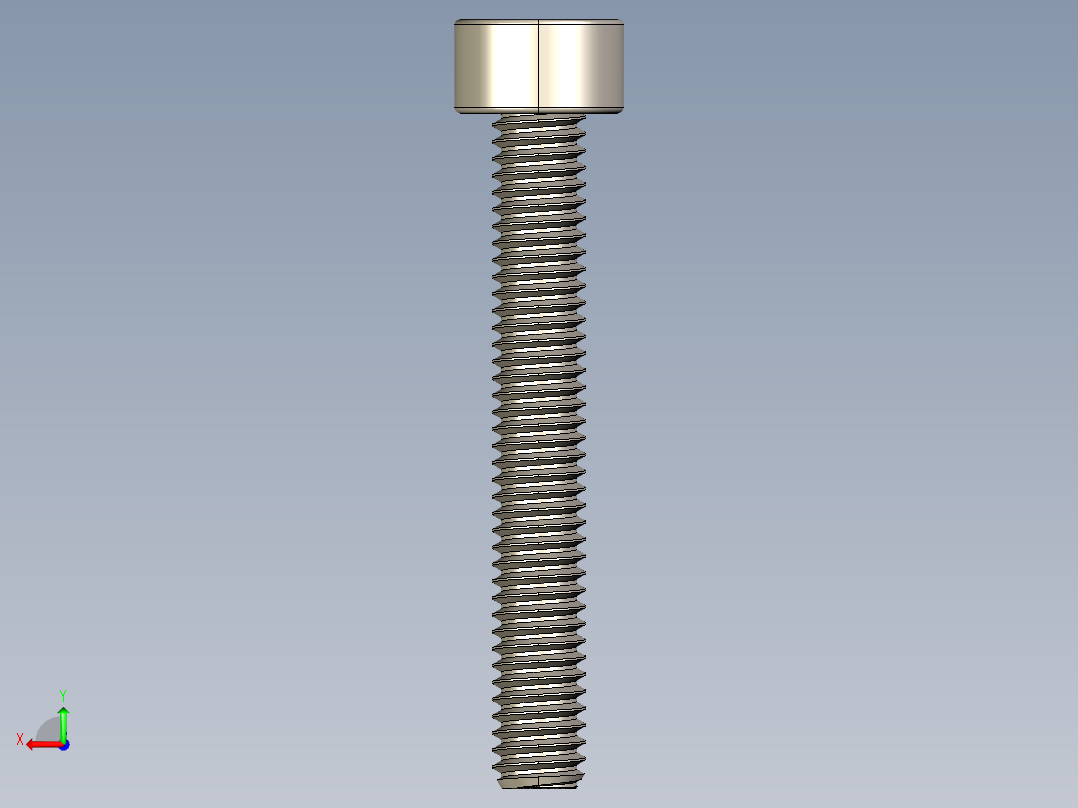 Screw_DIN_912_M2.5x18F_A2.STEP公制内六角螺钉后视图