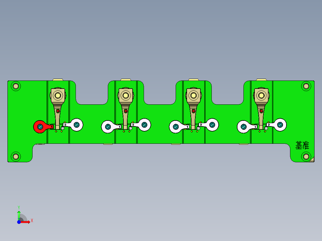 旭创0763-小件CNC工装夹具三维模型CNC2-20200520前视图