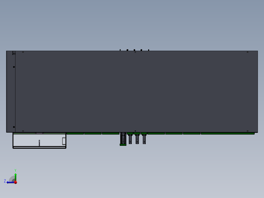 电控柜、快递柜副柜右视图