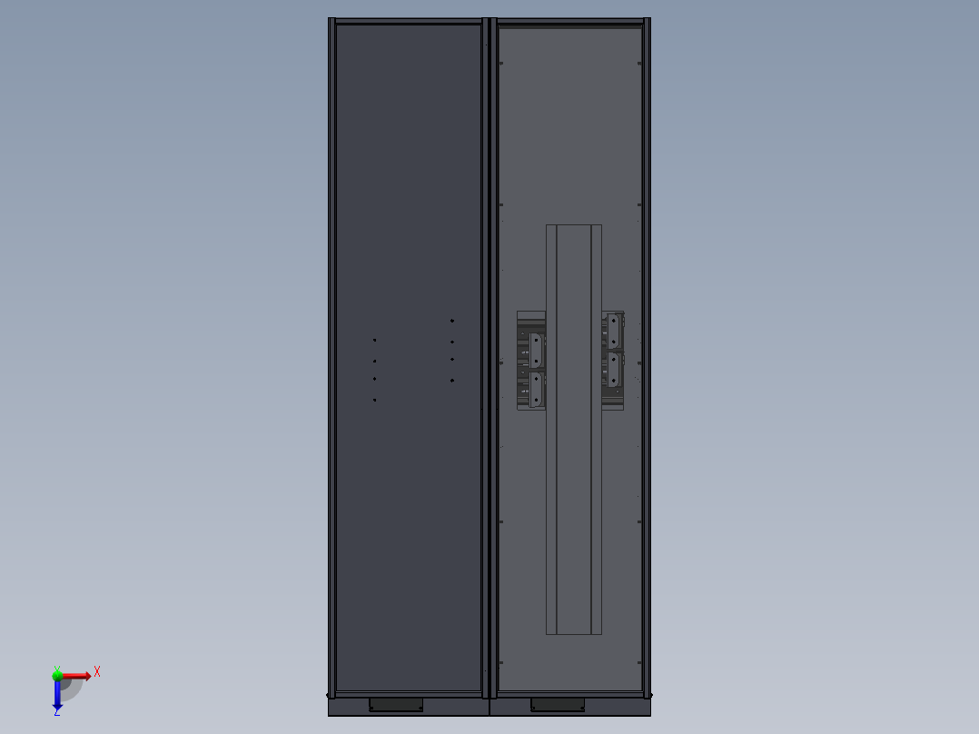 电控柜、快递柜副柜俯视图