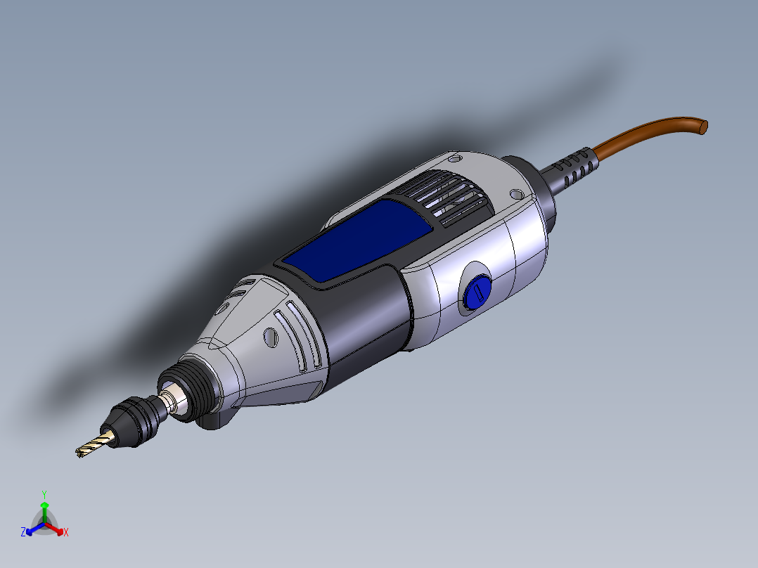 角磨机正等轴测图