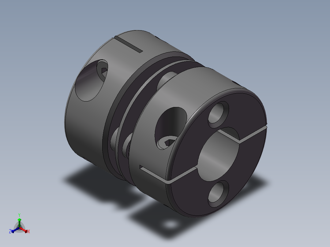 联轴器 米思米 CPDT19-4-8正等轴测图