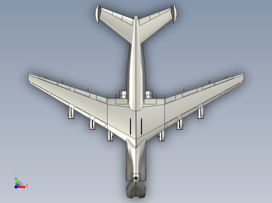An-225大型战略运输机（开舱门版本）前视图