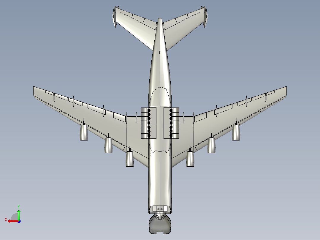 An-225大型战略运输机（开舱门版本）后视图