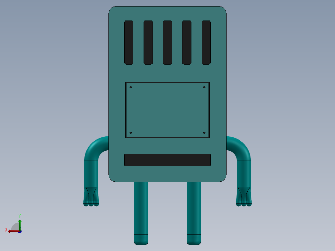 探险时光中的BMO或Beemo后视图