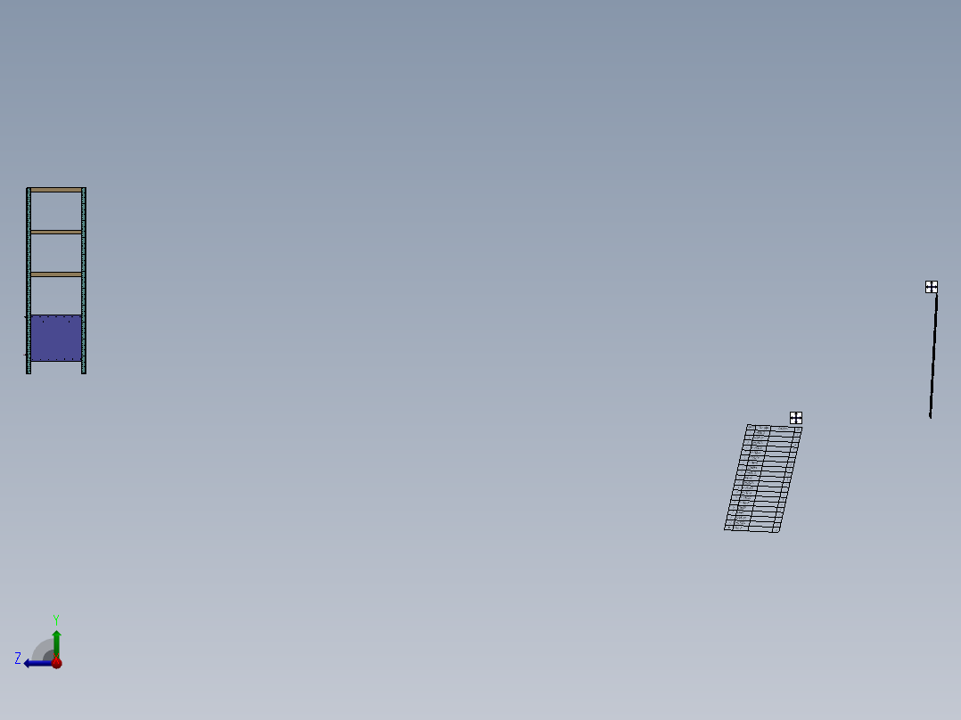 带抽屉货架右视图