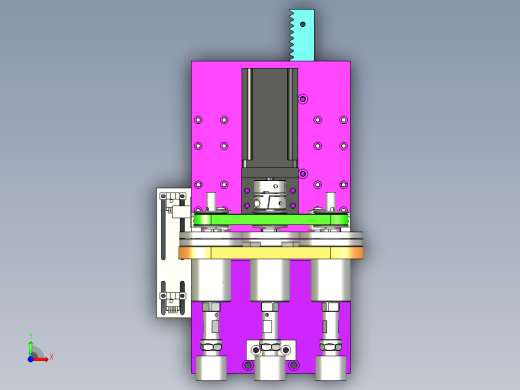 研磨打磨结构模型前视缩略图