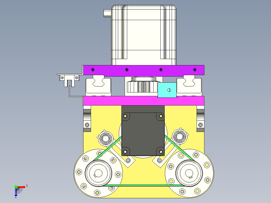 研磨打磨结构模型俯视图
