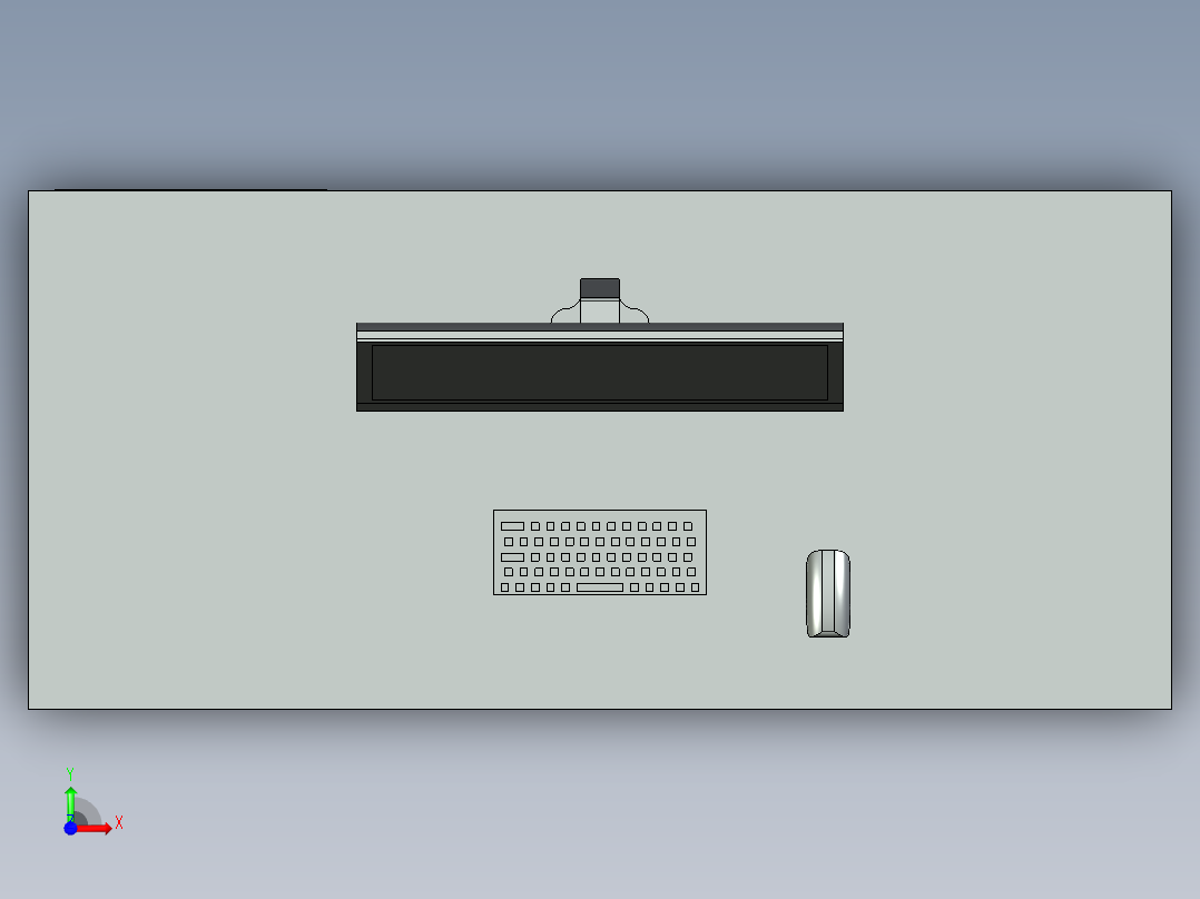 带有iMac 12的办公桌前视图