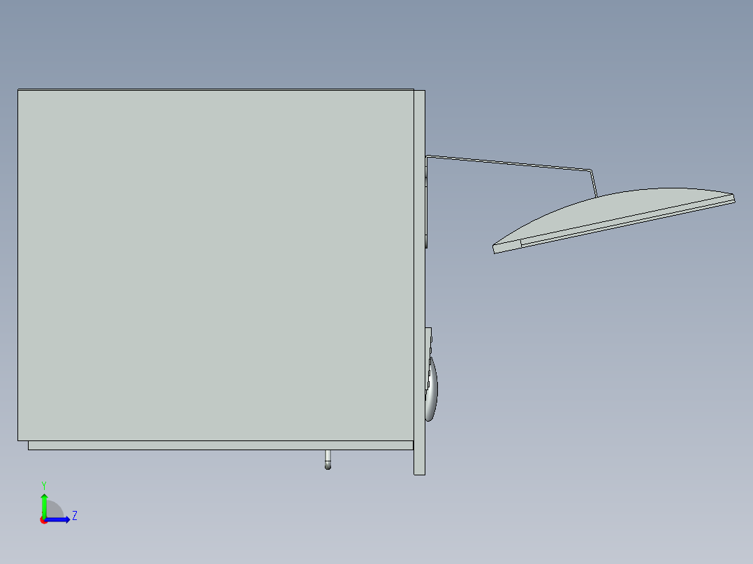 带有iMac 12的办公桌左视图