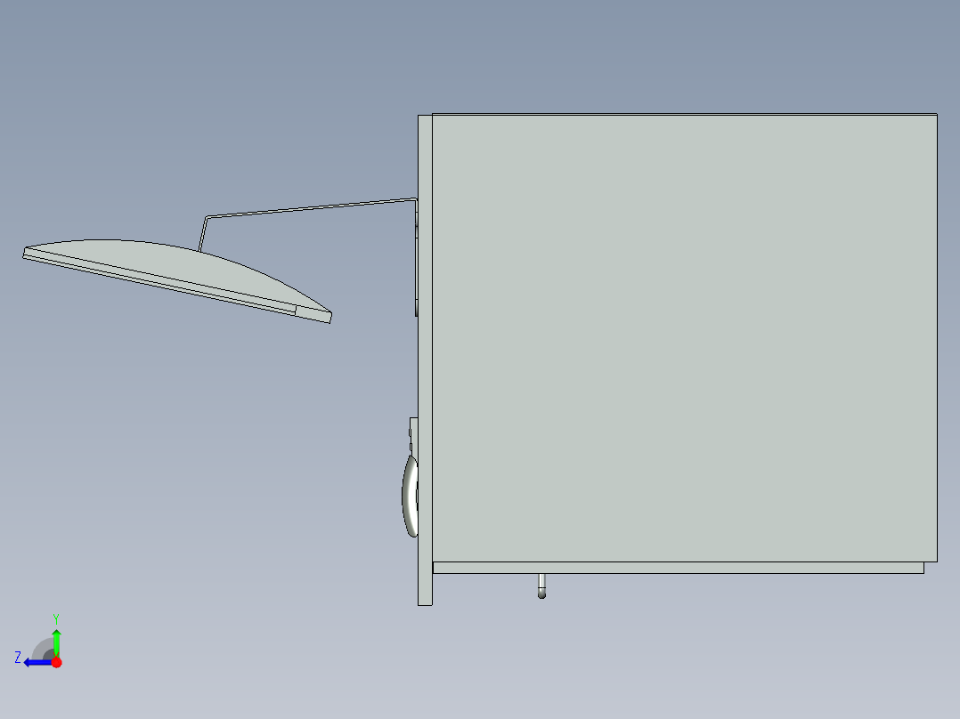 带有iMac 12的办公桌右视图