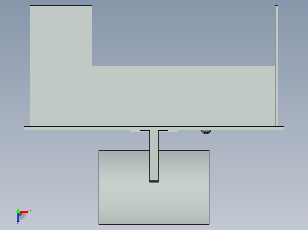 带有iMac 12的办公桌俯视图