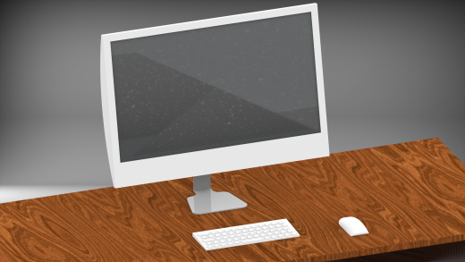 带有iMac 12的办公桌缩略图