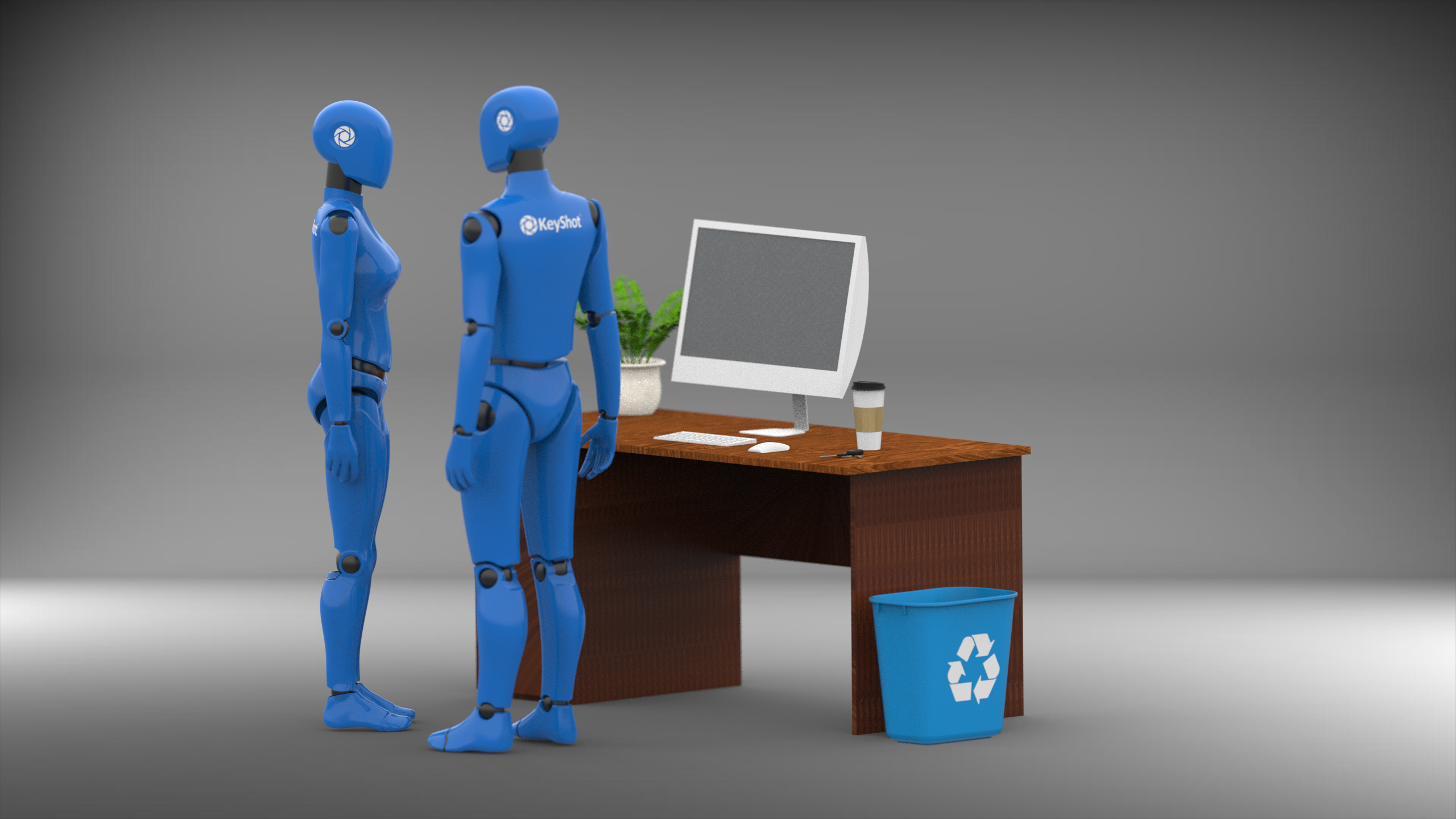 带有iMac 12的办公桌