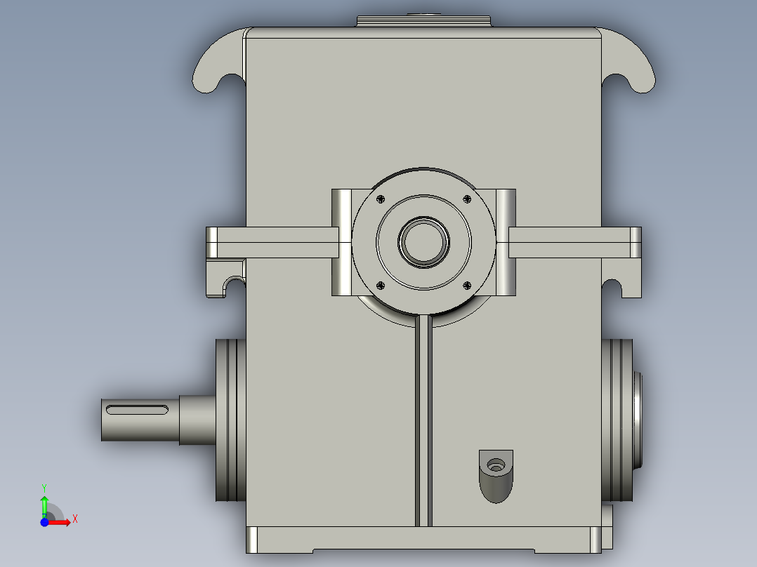 单级蜗杆减速器前视图