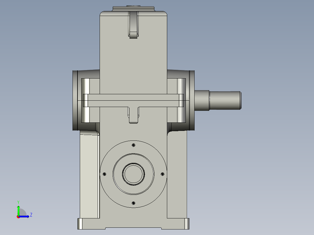 单级蜗杆减速器左视图
