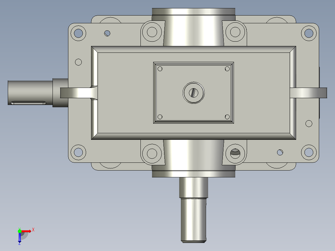 单级蜗杆减速器俯视图