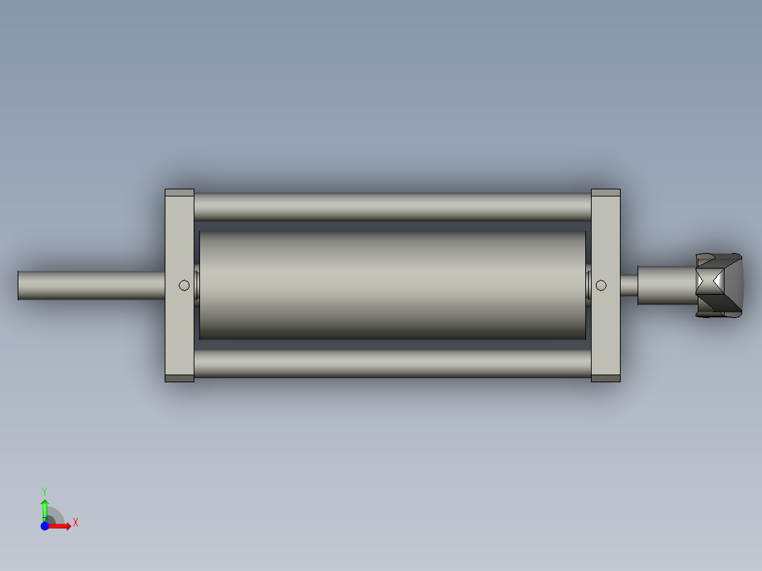 半自动标签贴标生产线设计-T牵引机构--V1前视图