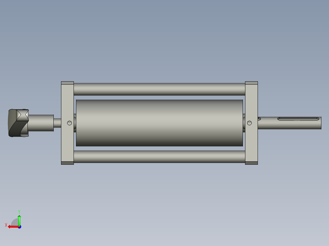 半自动标签贴标生产线设计-T牵引机构--V1后视图