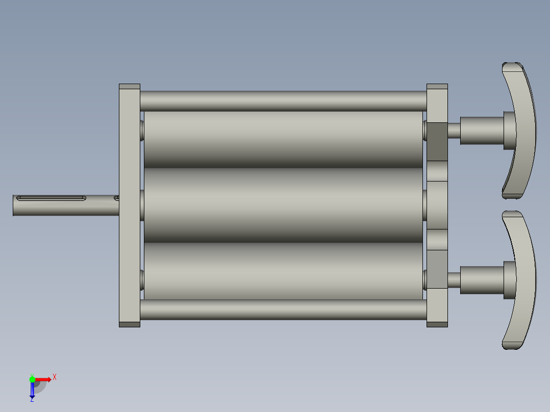 半自动标签贴标生产线设计-T牵引机构--V1俯视图