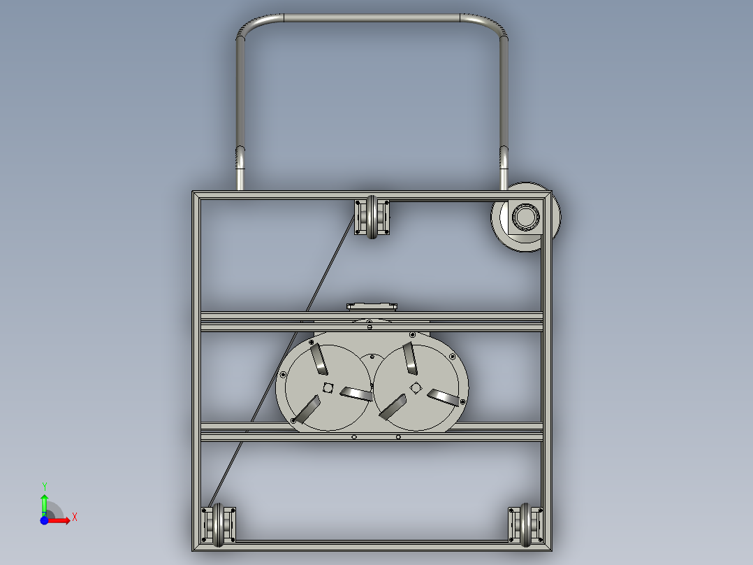 甘草田可拆卸手扶电动松土机前视图