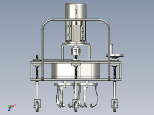 甘草田可拆卸手扶电动松土机俯视缩略图