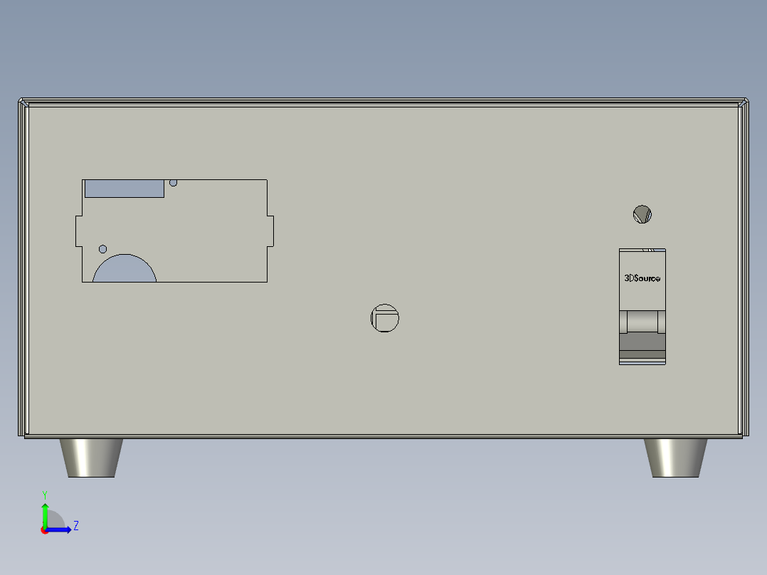超声波机箱CW-3505左视图