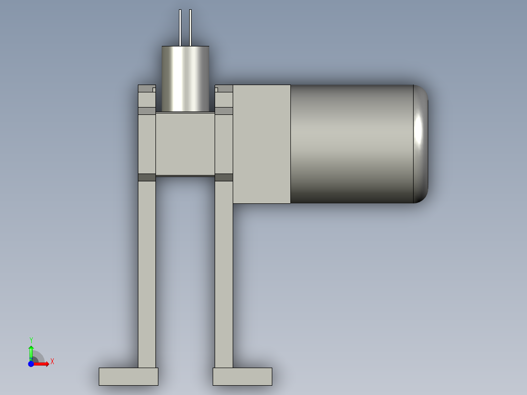 转移皮带部分前视图