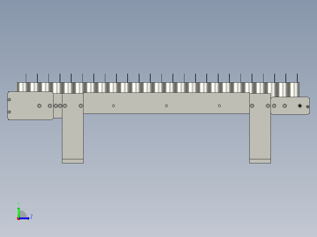 转移皮带部分左视图