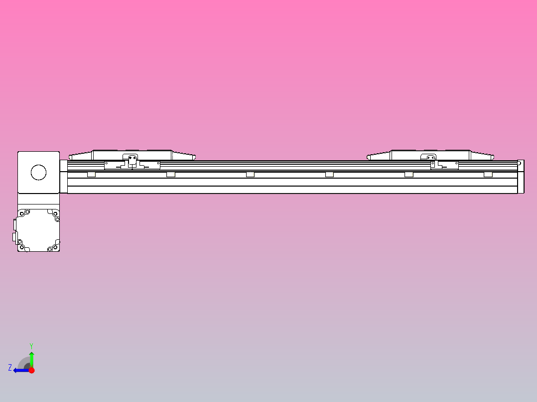 皮带直线轴双滑块型TPA-GCBS-150-P80-L150-LP-M75-N3右视图