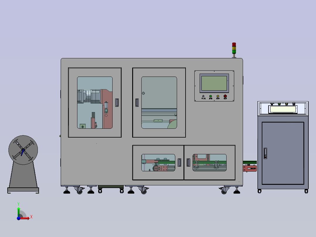 圆盘式铁芯冲压卷盘一体机前视图