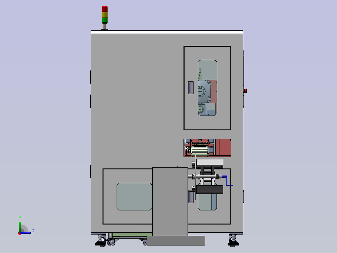 圆盘式铁芯冲压卷盘一体机左视图
