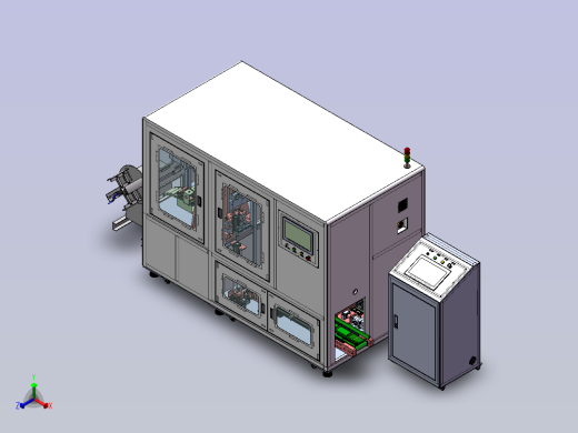 圆盘式铁芯冲压卷盘一体机正等轴测缩略图