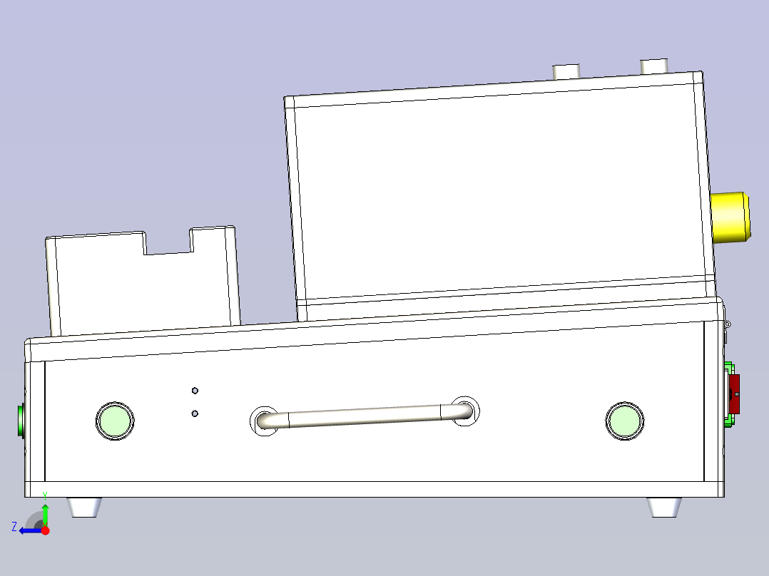 一款转接头气动压入治具3D图纸右视图