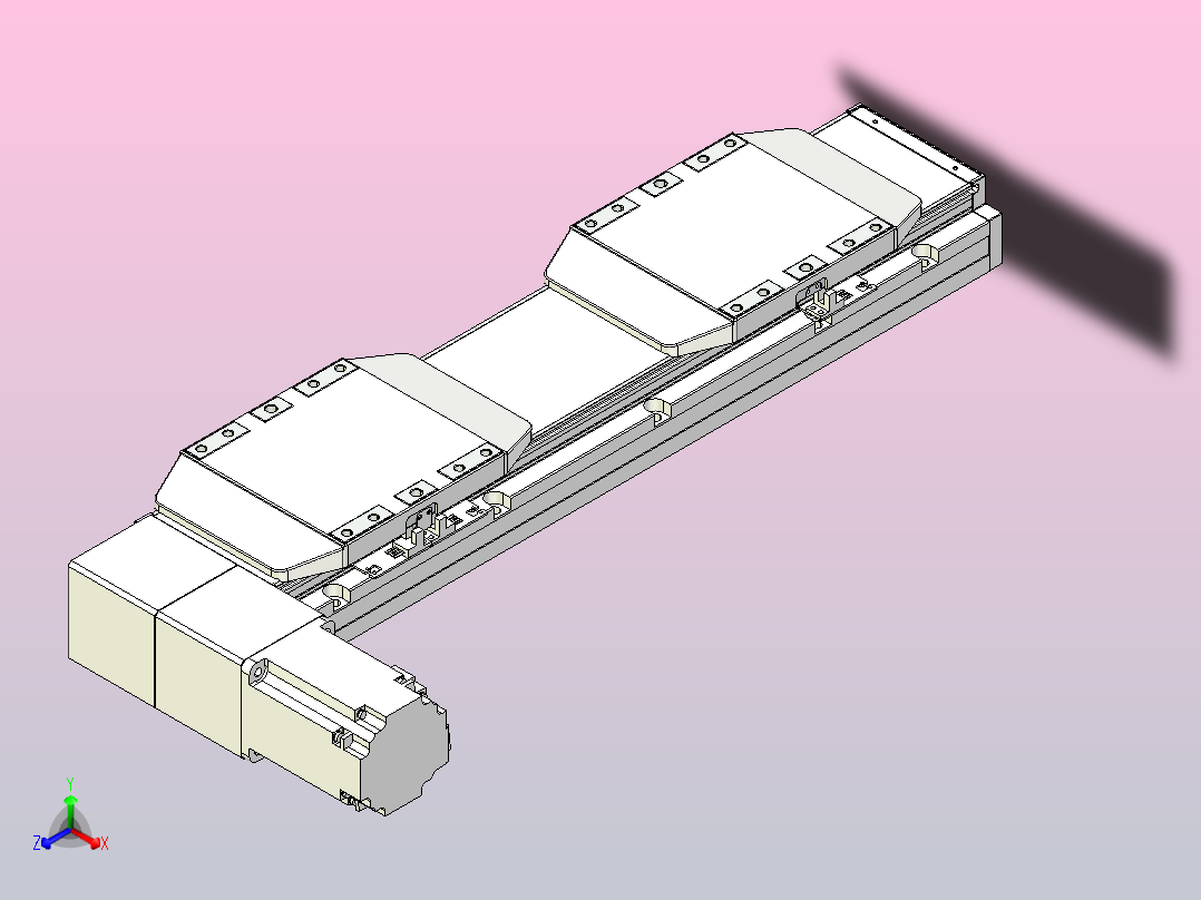 皮带直线轴双滑块型TPA-GCBS-150-P80-L50-DL-M75-N3正等轴测图