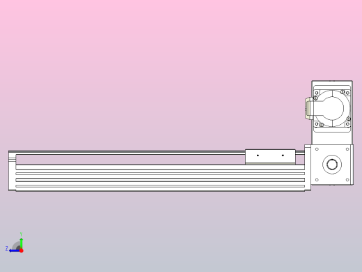 皮带直线轴半封闭可选导轨TPA-HNB-85D-90-L300-RU-C-P20-N3右视缩略图