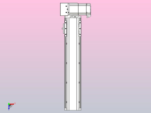 皮带直线轴半封闭可选导轨TPA-HNB-85D-90-L300-RU-C-P20-N3俯视缩略图